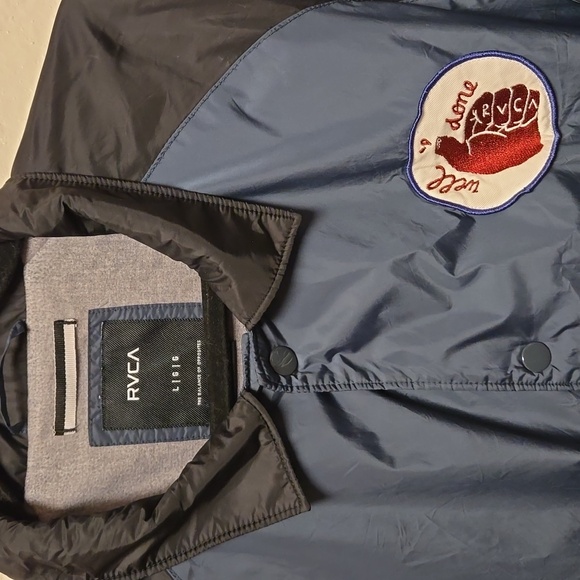 RVCA bomber jacket, navy/black, Men's Size Large - Picture 3 of 5